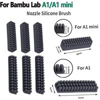 For Bambu Lab A1/A1 Mini Hotend Nozzle Brush Wiper Silicone Brush Mounted Scrubbers Cleaning Tool For Bamboo A1 3D Printer Parts