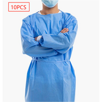 Non-Woven Protective hazardous Clothes Thick Work Isolation Clothing Gown Dental Anti-Oil Dust Stain Nursing Gown Disposable