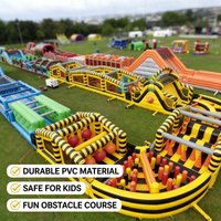 Outdoor Huge Bounce House Adult Kids PVC Inflatable Outdoor Playground Inflatable Fun Amusement Park Jumping Obstacle Course