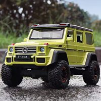 1:24 G500 G550 4x4 Alloy Diecast Toys Cars Model Wheel Pull Back SUV Rubber Tires 6 Doors Opened Off-road Vehicle for Kids Gifts
