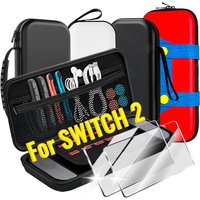 Carrying Bag for Nintendo Switch 2 2025 Protective Hard Shell Portable Travel Carry Case Pouch for Switch2 with Tempered Glass