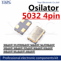 5pcs 5032 SMD Active Oscillator 4pin 20MHZ 22.5792MHZ 24MHZ 24.576MHZ 25MHZ 26MHZ 27MHZ 30MHZ 32MHZ 36MHZ 38.4MHZ 40MHZ 26M 27M
