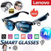 Lenovo 2026 Audio Real-Time Translation AI Smart Glasses 150+ Language Bone-Conduction Music Glasses for Men Women Sport Running