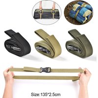 1.35m Travel Tied Belt Durable Nylon Cargo Tie Down Luggage Lash Belt Strap Camping Hiking Cargo Storage Belt Buckle