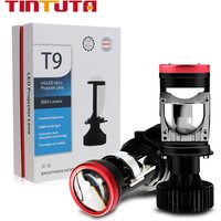2pcs H4 LED Projector Mini Lens Headlight Bulb Conversion High Beam Low Beam Turbo Fan Car H4 LED Headlight Auto Lamp 12V 24V
