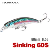TSURINOYA 60S Sinking Minnow Fishing Lure New Model INTRUDER 60mm 6.5g Artificial Hard Baits Trout Pike Bass Jerkbait Wobbler