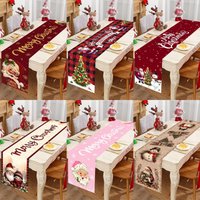Santa Claus Christmas Table Runner Merry Christmas Decoration for Home 2025 Xmas Party Table Decor Navidad Noel New Year 2026