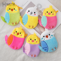 New Cartoon Parrot Small Bag Children's Plush Zero Wallet Pendant Wallet Bags Earphones Data Cable Storage Bag Accessories