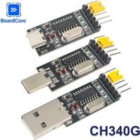 CH340G CH340 USB To TTL UART Converter Module Type-C Interface 3.3V/5V Switchable Serial Adapter for Arduino/Raspberry Pi