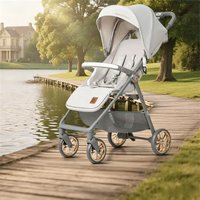 Baby Stroller 0-3 Years Lie Flat Lightweight Folding One Hand Fold Pocket Pushchair Compact Breathable Travel Portable