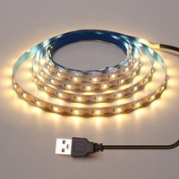 5V 1M 2M 3M 4M 5M USB Cable Power LED strip light lamp SMD 3528 Christmas desk Decor lamp tape For TV Background Lighting