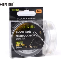 Hirisi 20m Carp Fishing Super Stiff Fluorocarbon Hooklink Fishing Line for Carp Chod Rig 15lb 20lb 27lb 32lb Clear