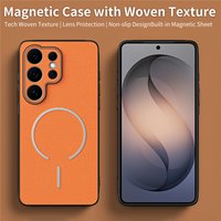Technique PU Leather Case For Magsafe Samsung S26 S25 S24 S23 FE S22 Plus Ultra A16 A17 A26 A36 A56 A37 A57 Magnetic Cover