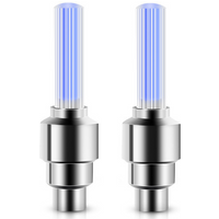 AliExpress Other 2Pcs LED Wheel Lights LED Neon Flash Lamp Bicycle Wheel Tyre Tire Valve Cap for Car Motorcycle Bicycle Blue