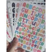 15 Sheets 0.5Inch Small Alphabet Stickers, Decorative Letter Decals for Greeting Cards Scrapbook DIY Craft