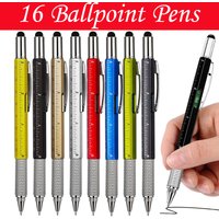 16Pcs Multitool Ballpoint Pens Cool Tools Gadget for Dad Pocket Multi Tool for Woodworker Carpenter Construction