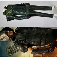 New green arrow men's Oliver Cosplay Q4 movie same leather full cosplay