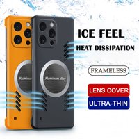 Graphene Heat Dissipation Cooling Magnetic Phone Case for iPhone 16 16E 15 14 13 12 11 Pro Max Plus Mini Frameless Cover Fundas