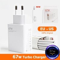 67W Charger Original Fast Charging Cargador USB Cable EU/US Wall Adapter for Mi 14 13 12 Redmi Note 13 12 Pro Turbo Poco F5