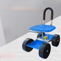 Multi-Functional Farm Stool Portable Trimming Cart Height Adjustable Chair Field Seat for Gardening 360° Rotatable Farming Bench