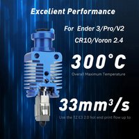 NEW Upgrade TZ E3 2.0 Hotend Kit High Speed Print Head For Ender 3/CR10/VORON 2.4 Hi-End Extruder J-head for Ender 3 V2 CR10