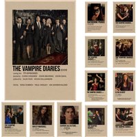 The Vampire Diaries Movie Posters Kraft Paper Vintage Poster Wall Art Painting Study Stickers Wall Painting