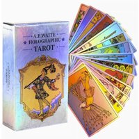 10.3*6cm MagicSeer Rainbow Tarot Cards Decks, Tarot Card and Book Sets for Beginners, Holographic Tarot Deck Board Game