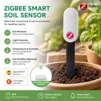 Zigbee Soil Moisture Sensor Fertility TesterTemperature Humidity Light Meter Smart Home Garden Work With 2MQTT TUYA Smart Life