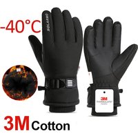 AliExpress GTUBIKE Men Winter Waterproof Cycling Gloves Outdoor Sports Motorcycle Ski Touch Screen Fleece Gloves Non-slip Warm Full Fingers