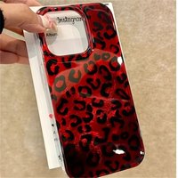 Vortex Print IND Vintage Wine Red Leopard Phone Cover For iPhone 16 15 14 13 12 11 Pro Max XS X XR 7 8 Plus 16E 11 12 Pro Cover