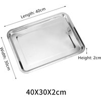 Rice Sausage Plate Grill Meat Restaurant Metal Utensils 1PCStainless Steel Barbecue Tea Storage Serving Trays Rectangle Steamed