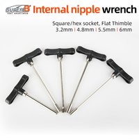 Super B T-handle Bicycle Internal Nipple Wrench 3.2/4.8/5.5/6.0/8.0mm Spoke Wrench Hex Sockets Bike Rim Repair Wrench Tools