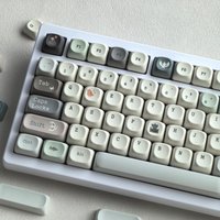 MAIMOOO Spring Keycaps Korean/Russian Morandi Green MOA PBT Alice Layout Mechanical Keyboard Available DIY Aula Keycaps