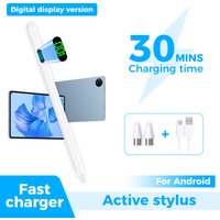 Android Stylus Pen for Phones & Tablets, Magnetic Side, Fast Charging Long Battery, Tilt Sensitivity, Smooth Precision Writing