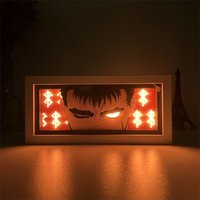 Anime Berserk Paper carved lamp Anime Figure Guts Griffith 3D LED Color Light Box Room Decoration Collect Night Light Gift