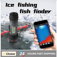 Portable Sonar Fish Finder Waterproof Wireless Bluetooth Depth Finder Ice Fish Finder with Depth Readout Display for Fishing