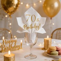 50pcs/pack 70th Birthday Party napkins, birthday party table decorations, 70th birthday party decorations, creative party napkin