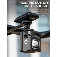 AliExpress West Biking WEST BIKING 1600LM Bicycle Headlight Wireless Remote Control Anti-Glare Bike Light Type-C Charging Waterproof Bike Front Light