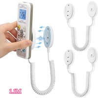 Anti Lost Rope Retractable Spring Remote Control Tether Remote Stand Security Cable Adhesive Hook Wire For Home Hotel Restaurant