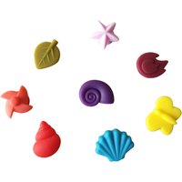 8pcs Silicone Wine Glass Markers 8 Colors Reusable Suction Cup Drink Identifiers For Parties Weddings Bars Ktv Kitchen Bar