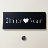 Acrylic Door Plates with Magnet or Sticker Customized House Number Letter Family Name for Apartment Villa Home Hotel Mailbox Bar