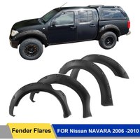 Matte Black Wheel Arch Guard 4pcs/set Fender Flares Mudguards For Nissan Navara D40 2006 2007 2008 2009 2010 For 59.5 inch bed