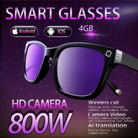 800W AI Smart Camera Sunglasses Translation Voice Control WiFi Bluetooth HD1080P Shooting Intelligent Glasses For Android IOS