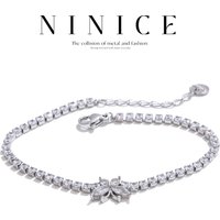 NiNice Stainless Steel Bracelets Jewellery Woman Cubic Zirconia Butterfly Exquisite Shiny Fashion Design Sense Popular Gift New