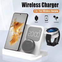 Wireless Charger Stand For iPhone 17-12 Samsung S25 S22 Ultra Fold Z Flip Galaxy Watch Active Buds Fast Charging Station Holder