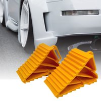 2 Pieces Wheel Chock with Handles Rubber Wheel Chocks Stop Block Replaces for Car Car Truck Trailer Wheel Tire Support Pad