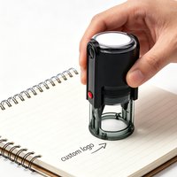 Round Self Inking Stamp Custom Personalized Logo Press-type Inking Stamps Custom Text Business Card Bookmark DIY Crafting