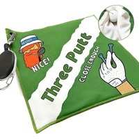 High-Quality Golf Towel, Stylish And Unique, Double-Layered And Durable, with a Retractable Hook, Quick-Drying, Super Absorbent