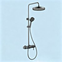 3-way Rainlfall Showers System Set Wall Mounted Bathroom Shower Faucet Set Brass Shower Mixer Crane with Hand Shower Set