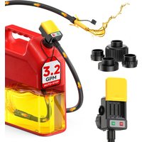 Taskstar Electric Suction Fuel Pump Auto-stop Sensor Leak Protection 51"Hose Gasoline Diesel Electric Fuel Transfer Oil Pump